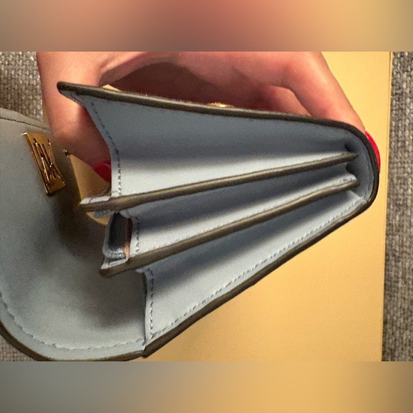 Like New Michael Kors Leather Blue pale Wallet - Picture 3 of 16